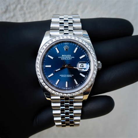 rolex datejust 41 diamond bezel|rolex datejust diamond bezel aftermarket.